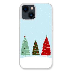 Новорічний чохол «Christmas trees on the hill» на iPhone 15 Plus арт. 1218