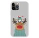 Новорічний чохол «Deer and penguin» на iPhone 12|12 Pro арт. 1485