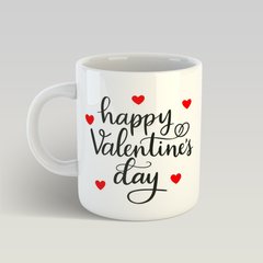 Чашка біла «Happy Valentines Day» арт.0006