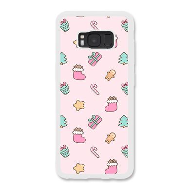 Новогодний чехол «Pink christmas» на Samsung S8 арт. 1182