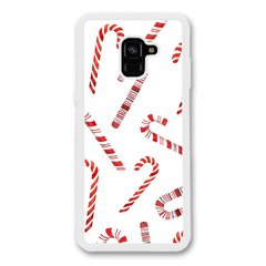 Новогодний чехол «Candy cane» на Samsung A8 Plus 2018 арт. 1170