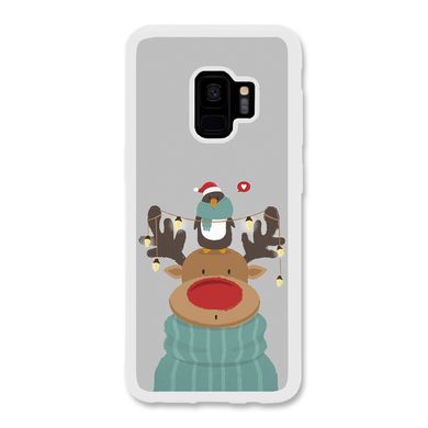 Новорічний чохол «Deer and penguin» на Samsung S9 арт. 1485