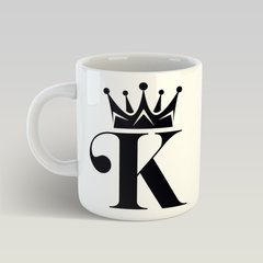 Чашка белая «K» арт.0007