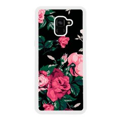 Чехол «Dark flowers» на Samsung А8 Plus 2018 арт. 1237