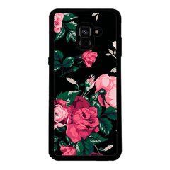 Чохол &laquo;Dark flowers&raquo; на Samsung A8 Plus 2018 арт. 1237