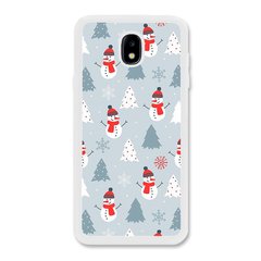 Новогодний чехол «Snowmen» на Samsung J7 2017 арт. 1171