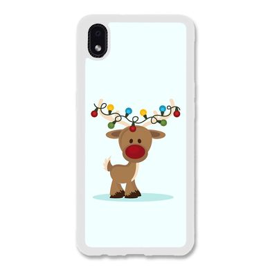 Новогодний чехол «Deer with garland» на Samsung M01 Core арт. 1216