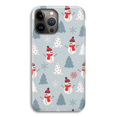 Новорічний чохол «Snowmen» на iPhone 12|12 Pro арт. 1171