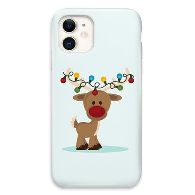 Новорічний чохол «Deer with garland» на iPhone 12 mini арт. 1216