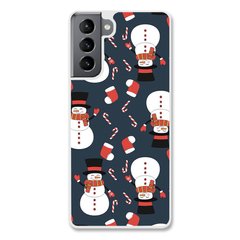 Новогодний чехол «Snowmens» на Samsung S21 Plus арт. 1489