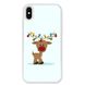 Новорічний чохол «Deer with garland» на iPhone X|Xs арт. 1216