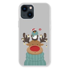 Новорічний чохол «Deer and penguin» на iPhone 15 Plus арт. 1485