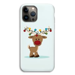 Новорічний чохол «Deer with garland» на iPhone 14 Pro арт. 1216