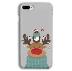 Новорічний чохол «Deer and penguin» на iPhone 7+|8+ арт. 1485