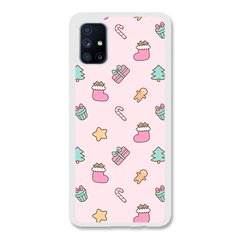 Новогодний чехол «Pink christmas» на Samsung M51 арт. 1182