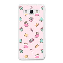 Новогодний чехол «Pink christmas» на Samsung J5 2016 арт. 1182