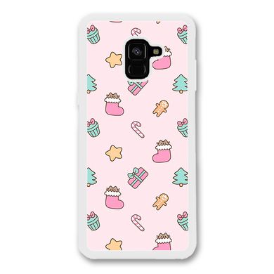 Новорічний чохол «Pink christmas» на Samsung A8 2018 арт. 1182