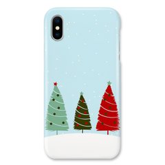 Новогодний чехол «Christmas trees on the hill» на iPhone X|Xs арт. 1218