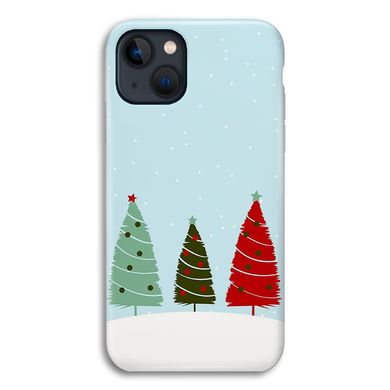 Новогодний чехол «Christmas trees on the hill» на iPhone 13 mini арт. 1218