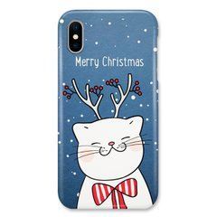 Новогодний чехол &laquo;Christmas cat&raquo; на iPhone X|Xs арт. 1594