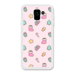 Новогодний чехол «Pink christmas» на Samsung J6 2018 арт. 1182