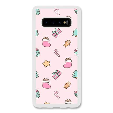 Новогодний чехол «Pink christmas» на Samsung S10 Plus арт. 1182