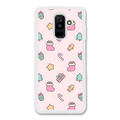 Новогодний чехол «Pink christmas» на Samsung A6 Plus 2018 арт. 1182