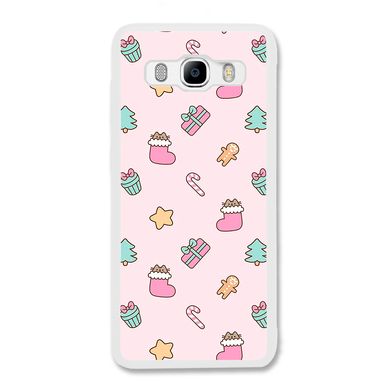 Новогодний чехол «Pink christmas» на Samsung J7 2016 арт. 1182