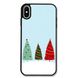 Новорічний чохол «Christmas trees on the hill» на iPhone X|Xs арт. 1218