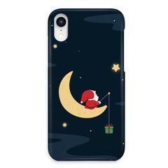 Новогодний чехол &laquo;Santa Claus on the moon&raquo; на iPhone Xr арт. 1497
