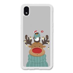 Новорічний чохол «Deer and penguin» на Samsung M01 Core арт. 1485