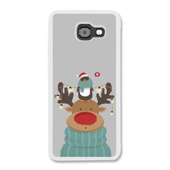 Новогодний чехол «Deer and penguin» на Samsung A3 2017 арт. 1485