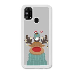 Новорічний чохол «Deer and penguin» на Samsung M31 арт. 1485