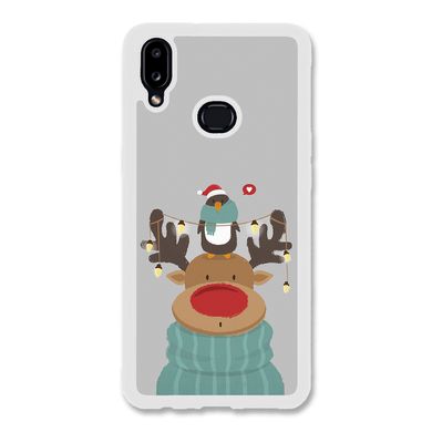 Новорічний чохол «Deer and penguin» на Samsung A10s арт. 1485