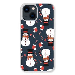 Новорічний чохол «Snowmens» на iPhone 15 Plus арт. 1489