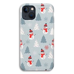 Новогодний чехол «Snowmen» на iPhone 15 Plus арт. 1171