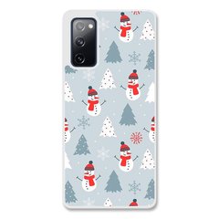 Новорічний чохол «Snowmen» на Samsung S20 FE арт. 1171