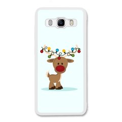 Новогодний чехол «Deer with garland» на Samsung J7 2016 арт. 1216