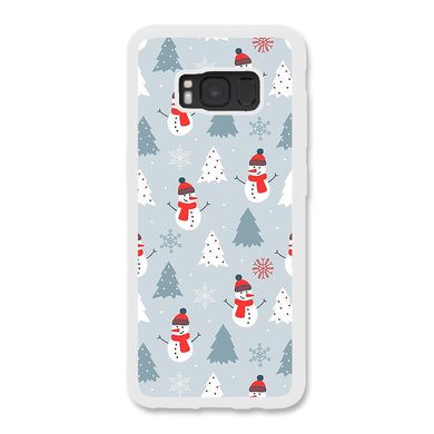 Новогодний чехол «Snowmen» на Samsung S8 Plus арт. 1171