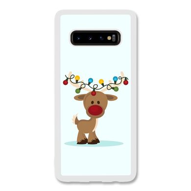 Новогодний чехол «Deer with garland» на Samsung S10 Plus арт. 1216