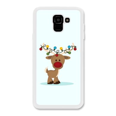 Новорічний чохол «Deer with garland» на Samsung J6 2018 арт. 1216