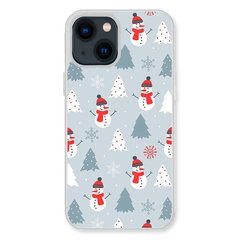 Новорічний чохол «Snowmen» на iPhone 15 Plus арт. 1171