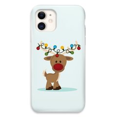 Новогодний чехол «Deer with garland» на iPhone 11 арт. 1216