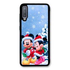 Новорічний чохол &laquo;Mickey Mouse and Minnie Mouse&raquo; на Samsung A7 2018 арт. 1906