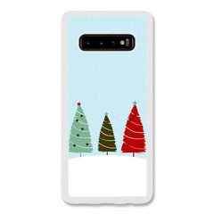 Новогодний чехол «Christmas trees on the hill» на Samsung S10 Plus арт. 1218