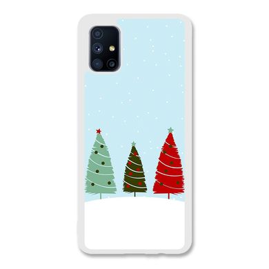 Новогодний чехол «Christmas trees on the hill» на Samsung A71 арт. 1218