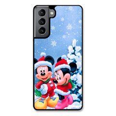 Новогодний чехол &laquo;Mickey Mouse and Minnie Mouse&raquo; на Samsung S22 Plus арт. 1906