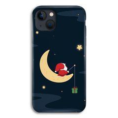 Новогодний чехол &laquo;Santa Claus on the moon&raquo; на iPhone 14 Plus арт. 1497