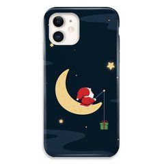 Новогодний чехол &laquo;Santa Claus on the moon&raquo; на iPhone 12 mini арт. 1497