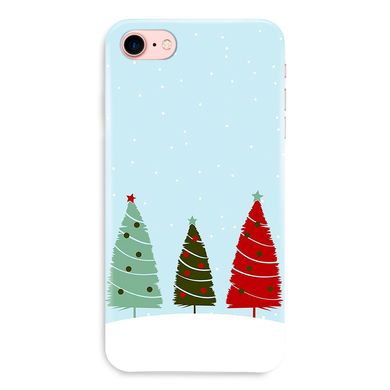 Новогодний чехол «Christmas trees on the hill» на iPhone 7|8|SE 2 арт. 1218